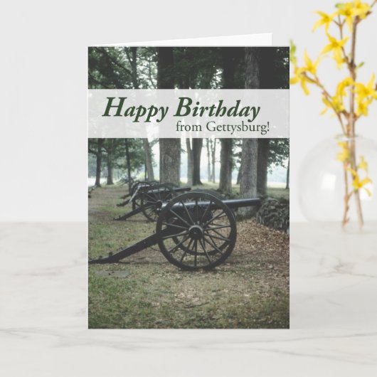 2676 de Verjaardag van Canons Gettysburg Kaart (Gele Bloem)
