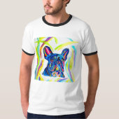 267 - Frans Bulldog Love T-shirt (Voorkant)