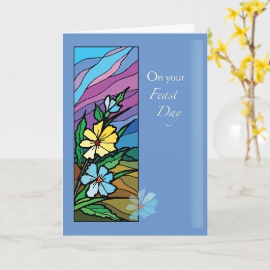 2685 Feestdag Zegeningen Kaart (Gele Bloem)