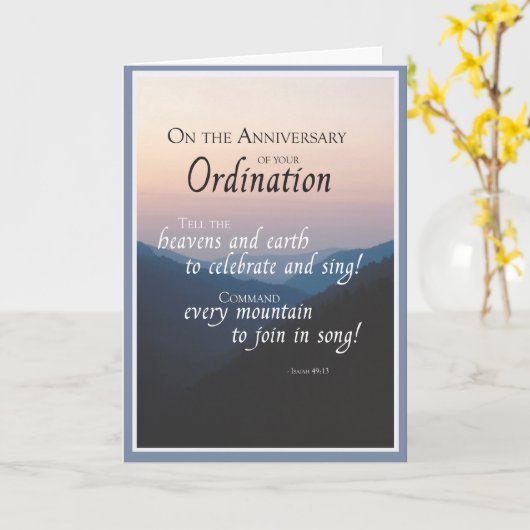 2687 Anniversary of Ordination Kaart (Gele Bloem)