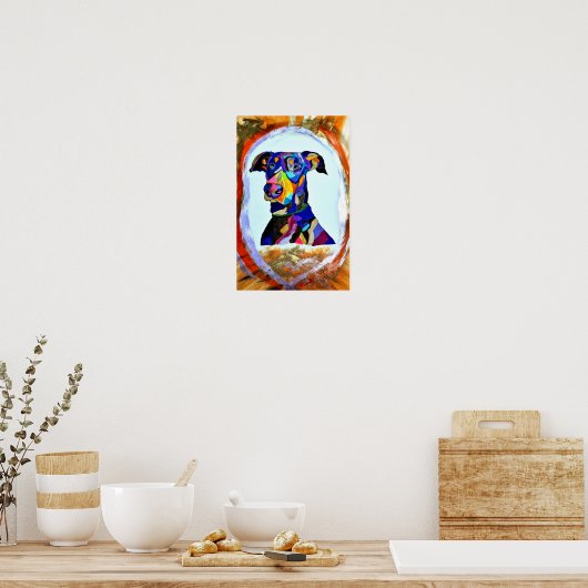 268 - Doberman Liefde Poster (Keuken)