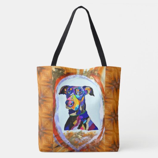 269 - Doberman Liefde Canvas tas (Achterkant)