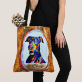 269 - Doberman Liefde Canvas tas (Dichtbij)