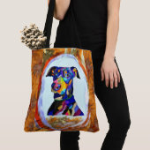 269 - Doberman Liefde Canvas tas (Dichtbij)