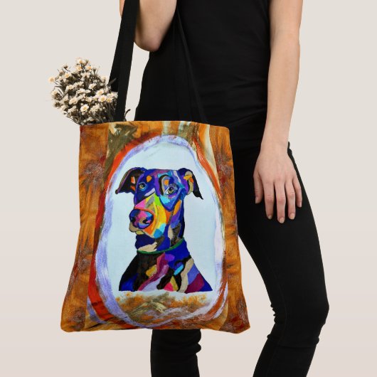 269 - Doberman Liefde Canvas tas (Dichtbij)