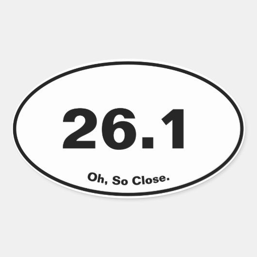 26.1 Funny Marathon Sticker (Voorkant)