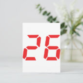 26 26 uur digitale alarmklok briefkaart (Staand voorkant)