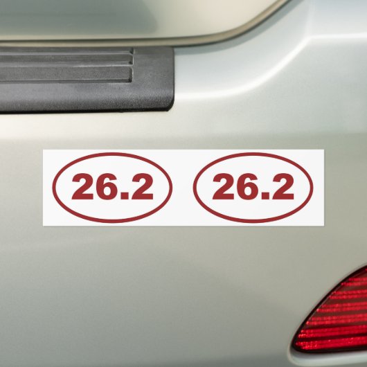 26,2 BUMPERSTICKER (Op auto)