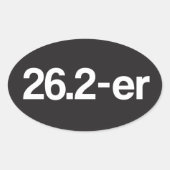 26.2-er of marathoner - Stickers voor marathonlope (Voorkant)