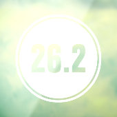 26.2 Full Marathon Black White Raamsticker (Vel 3)
