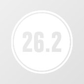 26.2 Full Marathon Black White Raamsticker (Vel)