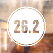 26.2 Full Marathon Black White Raamsticker (Vel 2)