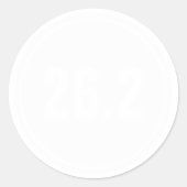 26.2 Full Marathon Zwart Wit Ronde Sticker (Voorkant)