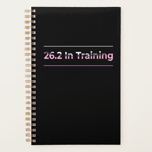 26.2 in Training Marathon Hardlopen Typografie Planner (Voorkant)