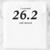 26.2 Kijken en juichen Ovale Sticker (Tas)