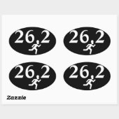 26.2 Marathon aan de gang Ovale Sticker (Vel)