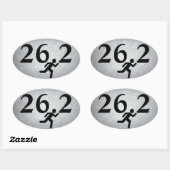 26.2 Marathon aan de gang Ovale Sticker (Vel)