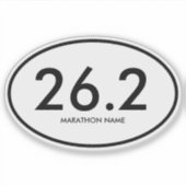 26.2 Marathon Hardloop Wedstrijd Op maat gemaakte  Sticker (Voorkant)
