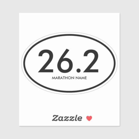 26.2 Marathon Hardloop Wedstrijd Op maat gemaakte  Sticker (Vel)