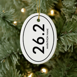 26,2 marathon keramisch ornament
