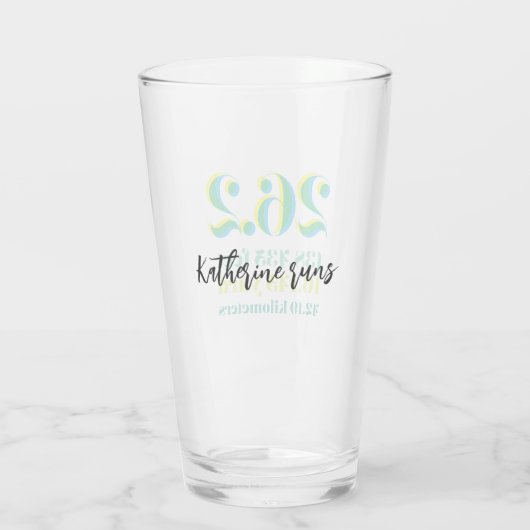 26.2 Marathon Loopafstand Groen Glas (Achterkant)