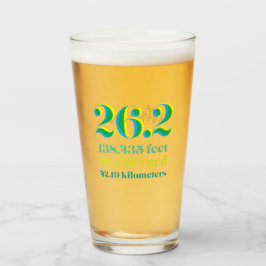26.2 Marathon Loopafstand Groen Glas