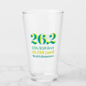 26.2 Marathon Loopafstand Groen Glas (Voorkant)