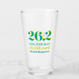 26.2 Marathon Loopafstand Groen Glas