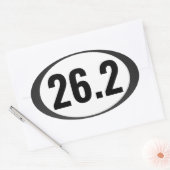 26.2 Marathon met ovalen ticker Ovale Sticker (Envelop)
