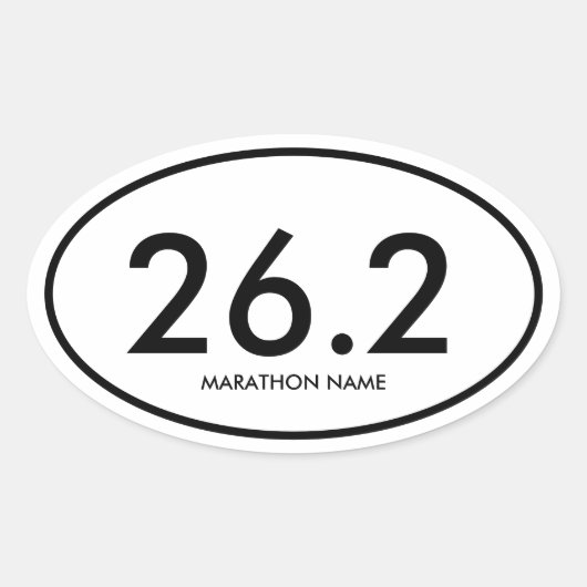 26.2 Marathon Ovale Sticker (Voorkant)