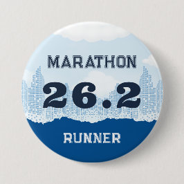 26.2 Marathon Runner cadeau Ronde Button 7,6 Cm