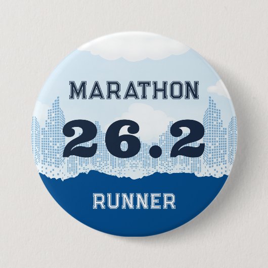 26.2 Marathon Runner cadeau Ronde Button 7,6 Cm (Voorkant)