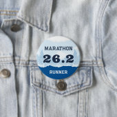 26.2 Marathon Runner cadeau Ronde Button 7,6 Cm (In situ)
