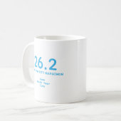 26.2 Marathon Runner Personalized Blue Koffiemok (Voorkant links)