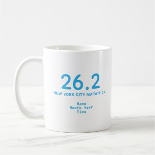26.2 Marathon Runner Personalized Blue Koffiemok