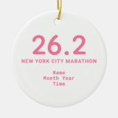 26.2 Marathon Runner Personalized Pink Keramisch Ornament (Voorkant)