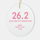 26.2 Marathon Runner Personalized Pink Keramisch Ornament (Links)