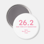 26.2 Marathon Runner Personalized Pink Magneet (Voorkant / Achterkant)