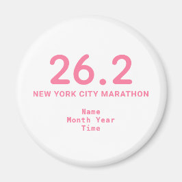 26.2 Marathon Runner Personalized Pink Magneet