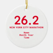 26.2 Marathon Runner Personalized Red Keramisch Ornament (Voorkant)