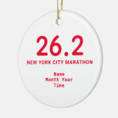26.2 Marathon Runner Personalized Red Keramisch Ornament (Links)