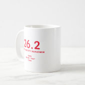 26.2 Marathon Runner Personalized Red Koffiemok (Voorkant links)