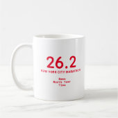 26.2 Marathon Runner Personalized Red Koffiemok (Links)
