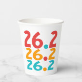 26.2 Marathon Runner thema kleurrijk Papieren Bekers (Voorkant)