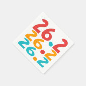 26.2 Marathon Runner thema kleurrijk Servet (Hoek)