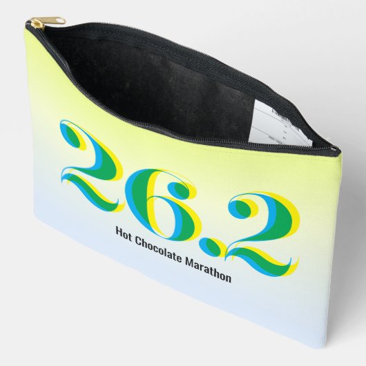 26.2 Marathon Running Bold Blauw Geel Tekst Etui (Open)