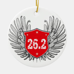 26.2 Marathon Shield Keramisch Ornament