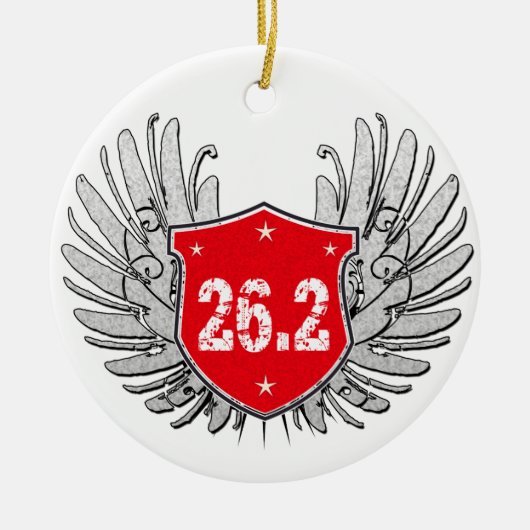 26.2 Marathon Shield Keramisch Ornament (Voorkant)