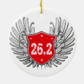26.2 Marathon Shield Keramisch Ornament (Achterkant)