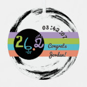 26.2 Marathonloper Gefeliciteerd Eclectisch Metalen Ornament (Voorkant)